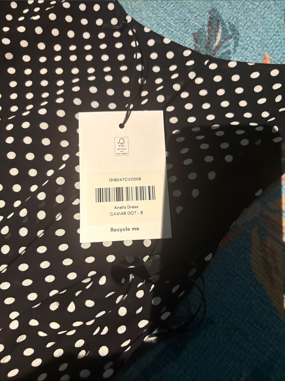 Reformation Black and White Polka Dot Midi Dress - Picture 6 of 6